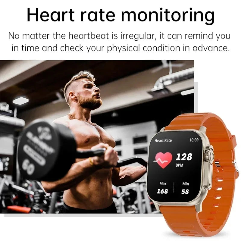 LAXASFIT Neue T800 U2 Smart Watch Herren Damen Sport-Tracking Bluetooth Talk BT Musikspiel Kabelloses Aufladen Smart Watch