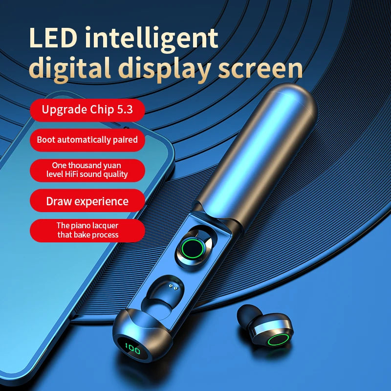 BQ40 TWS Wireless Earphones Bluetooth 5.3 HIFI Stereo Music Headphones Low Latency Gaming Earbuds Sports Gamer Headset With Mic