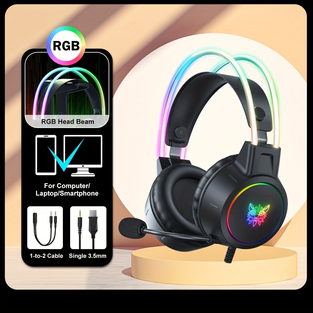ONIKUMA Gaming Headset with Noise Isolation, High-Fidelity Sound & Built-in Mic for Live Streaming and PC Games