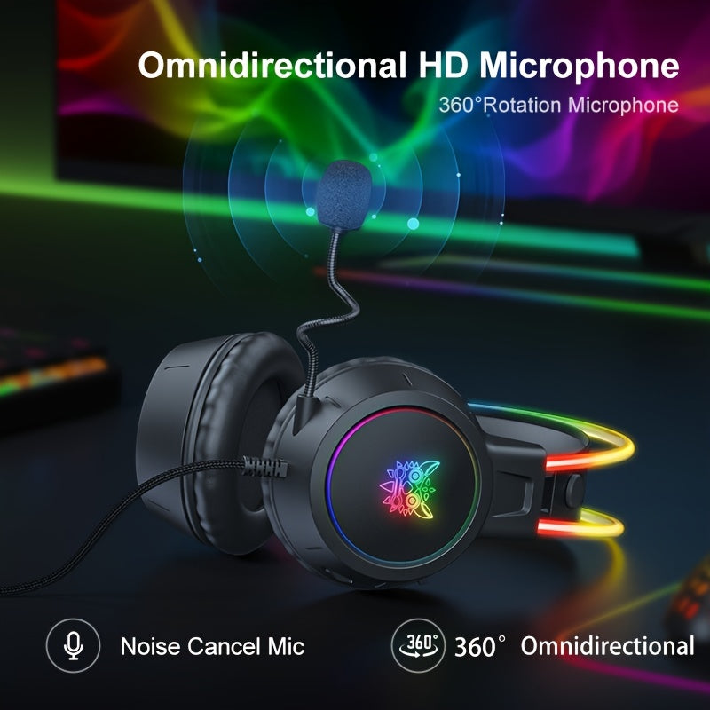 ONIKUMA Gaming Headset with Noise Isolation, High-Fidelity Sound & Built-in Mic for Live Streaming and PC Games