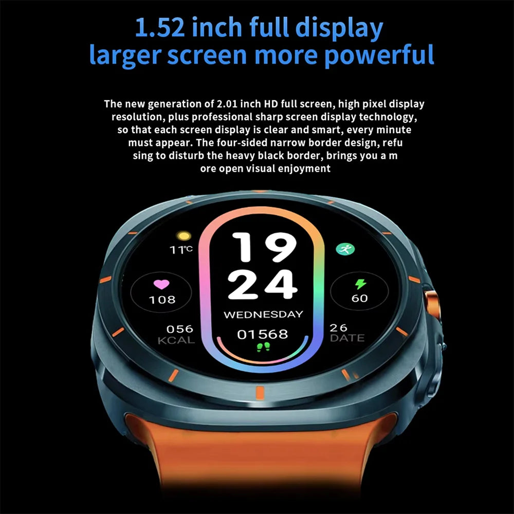 LAXASFIT New GT7 Ultra 1.52-inch HD Large Screen Bluetooth Talk Sports Fitness Smart Watch Men Women Watch Holiday Gift
