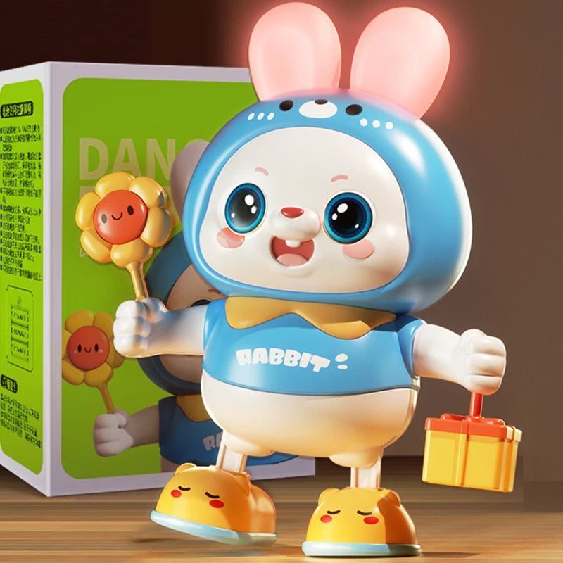 Children Dancing Rabbit Electronic Walking Moving Animals Pet With Music Lighting Girl Interactive Game Frog Kid Toy 3 Year Gift