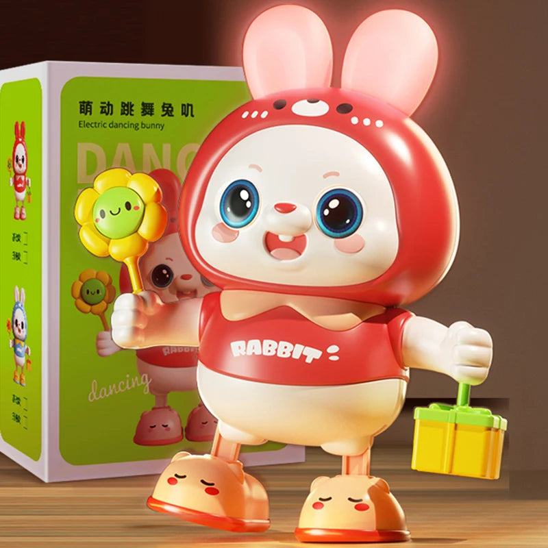Children Dancing Rabbit Electronic Walking Moving Animals Pet With Music Lighting Girl Interactive Game Frog Kid Toy 3 Year Gift