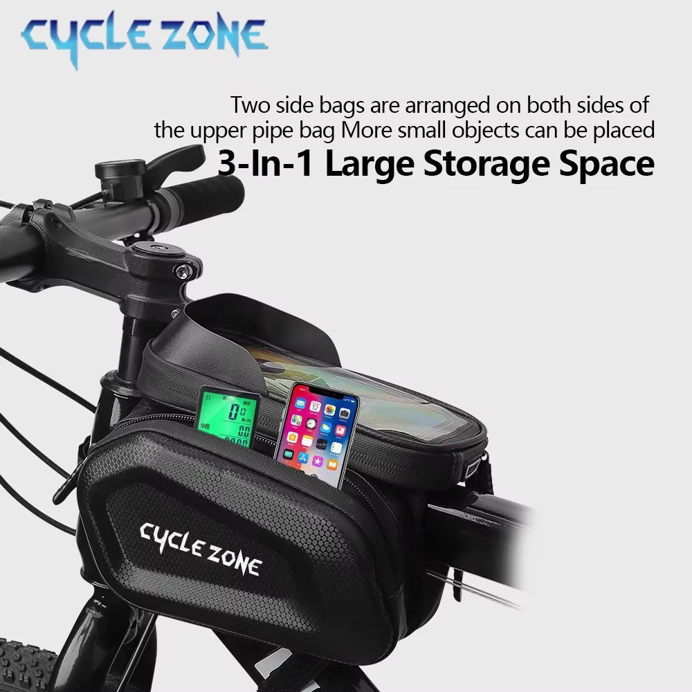 Bicycle Phone Bag Bike Top Front Tube Frame Bags Cycling Front Bag Touch Screen Road MTB Mountain Bike Phone Bags Accessories