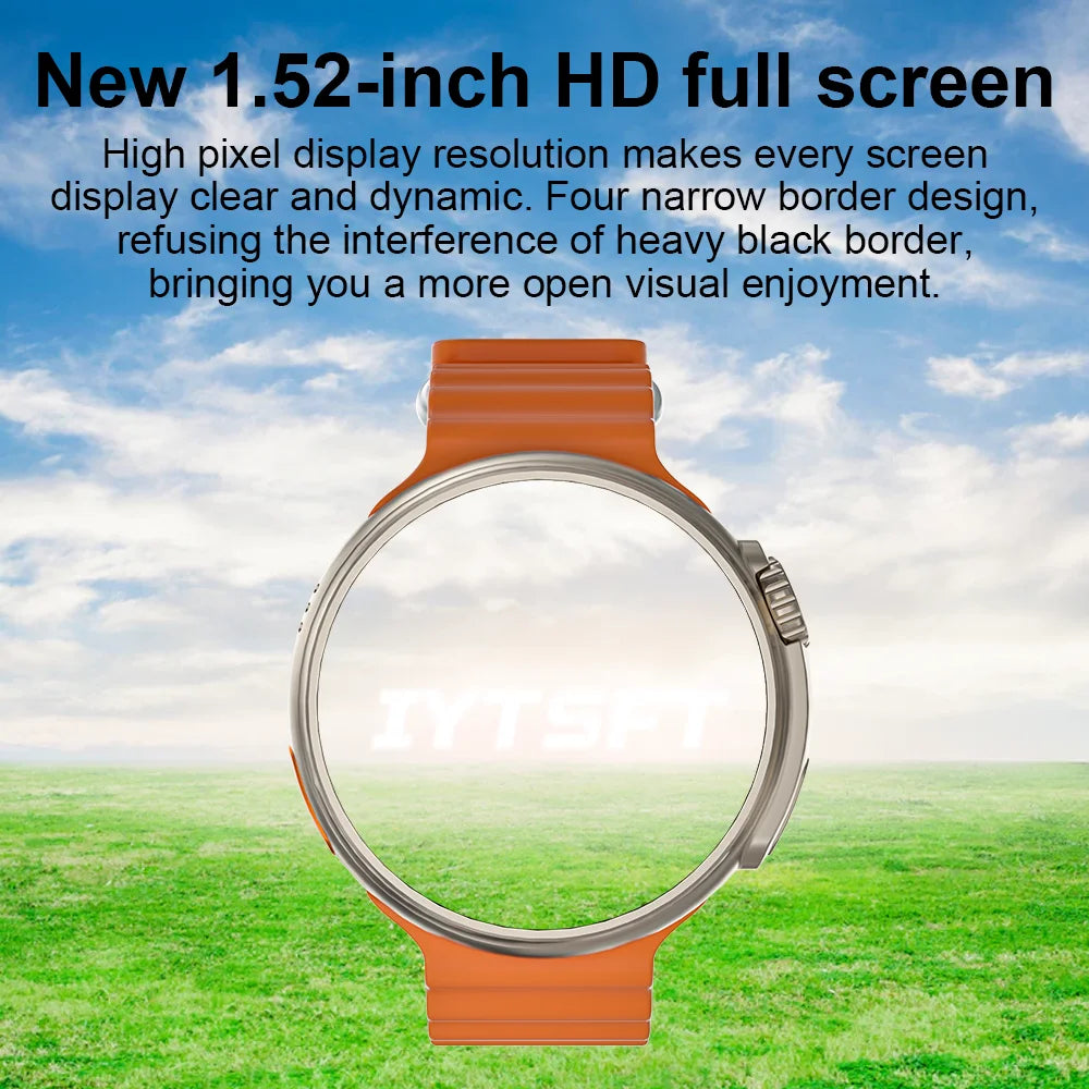 KESHUYOU 2025 New Round Smartwatch Ultra 9 Bluetooth Phone Smartwatch Wireless Charger Sports Smart Watch Android for IOS