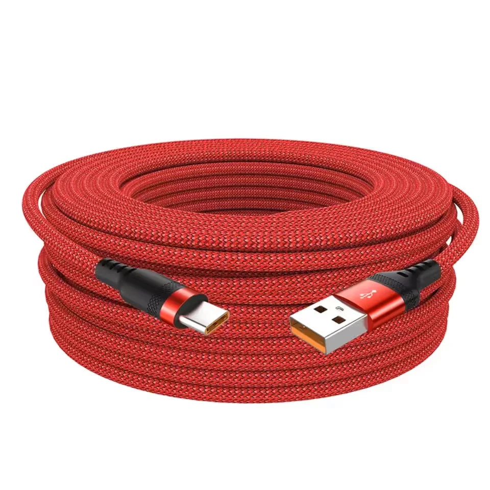 6A USB TYPE C Fast Charge Cable USB C Extend Charging Cable For IPhone 15 16 Huawei Samsung Xiaomi Quick Charging Phone Cable
