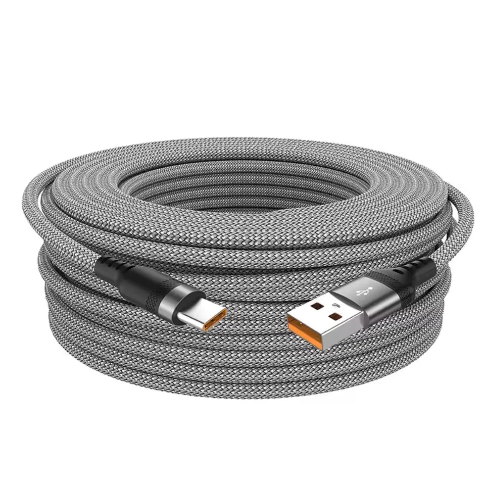 6A USB TYPE C Fast Charge Cable USB C Extend Charging Cable For IPhone 15 16 Huawei Samsung Xiaomi Quick Charging Phone Cable
