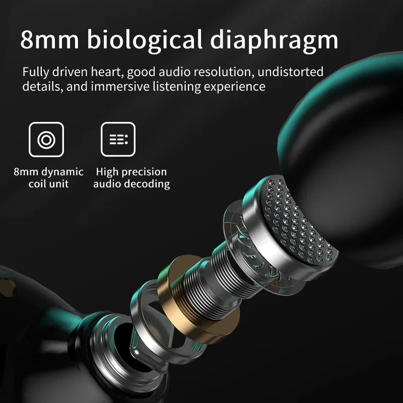 M25 Bluetooth 5.3 Earphones Noise Canceling Earbuds Wireless Headphones HD Call Stereo Sports Headsets With Mic