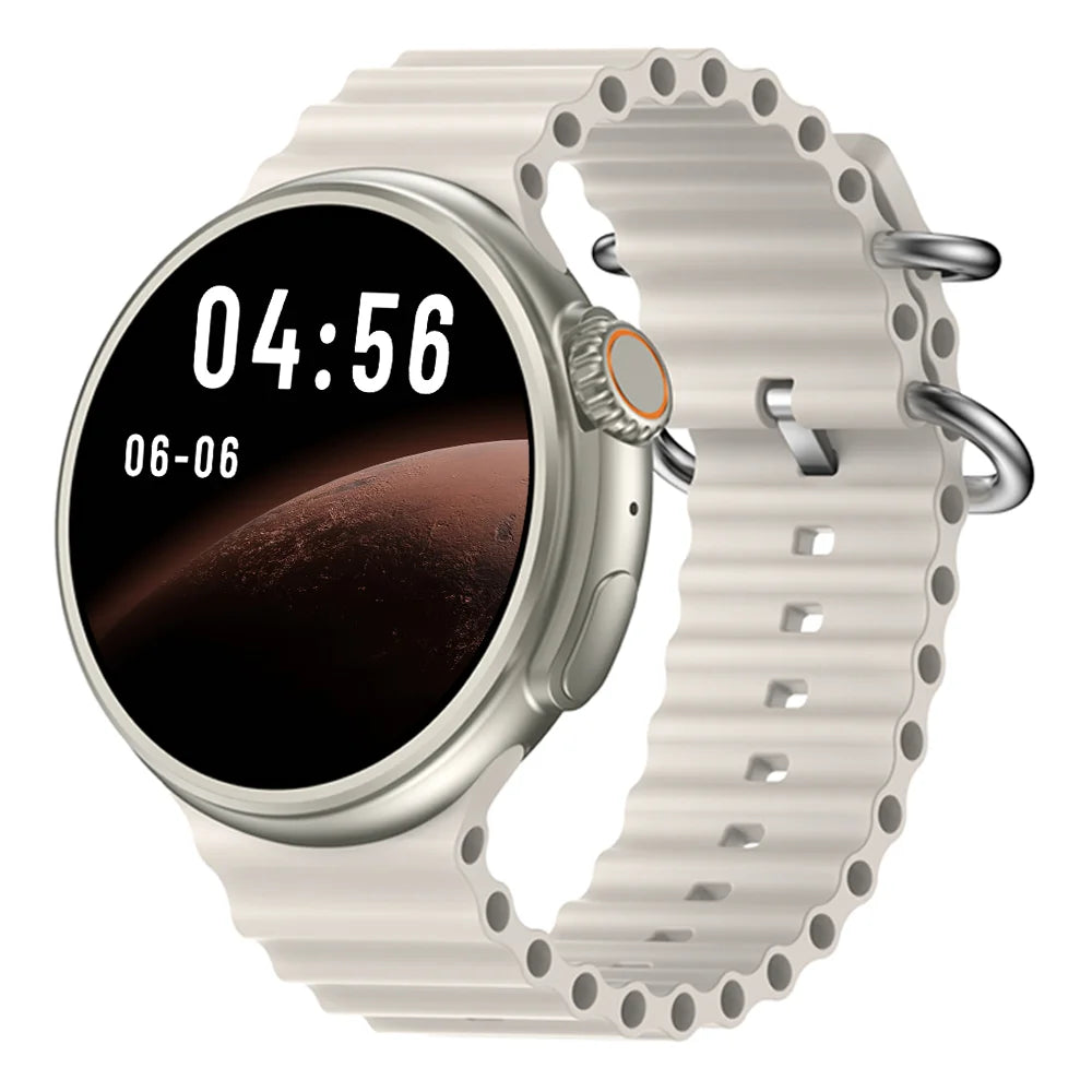 KESHUYOU 2025 New Round Smartwatch Ultra 9 Bluetooth Phone Smartwatch Wireless Charger Sports Smart Watch Android for IOS