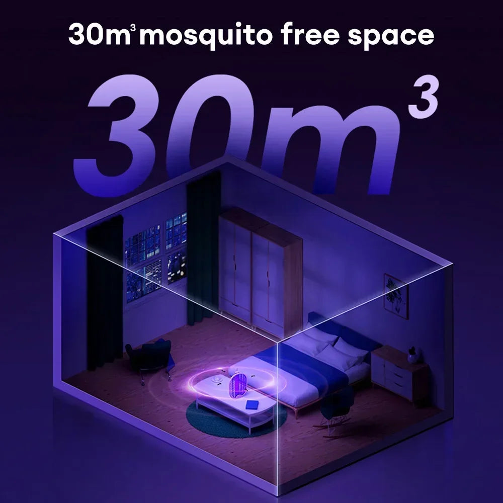 USB Electric Fly Swatter 3000V Mosquito Killer Racket Foldable UV Light Bug Zapper Insect Trap for Camping Home Garden