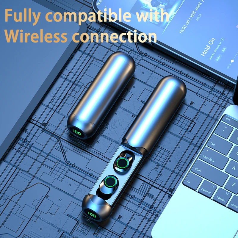 BQ40 TWS Wireless Earphones Bluetooth 5.3 HIFI Stereo Music Headphones Low Latency Gaming Earbuds Sports Gamer Headset With Mic