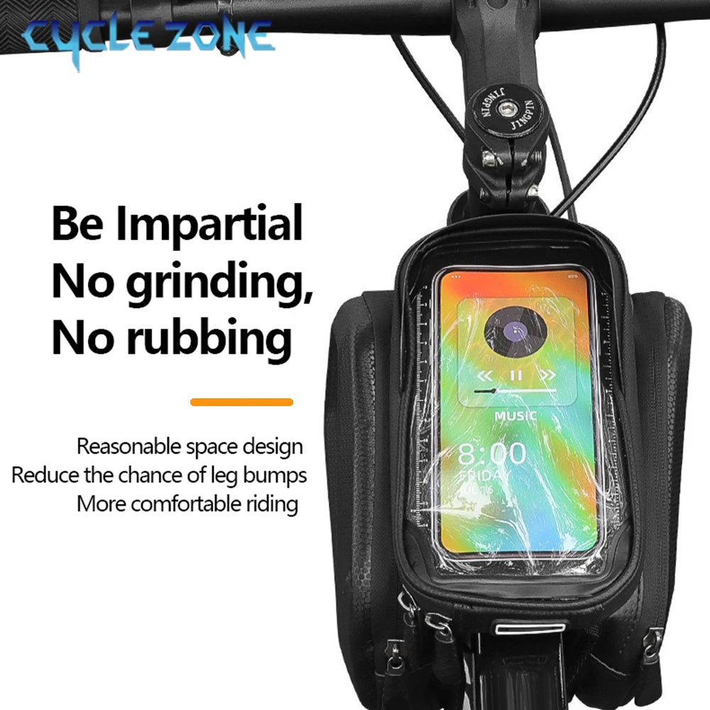 Bicycle Phone Bag Bike Top Front Tube Frame Bags Cycling Front Bag Touch Screen Road MTB Mountain Bike Phone Bags Accessories