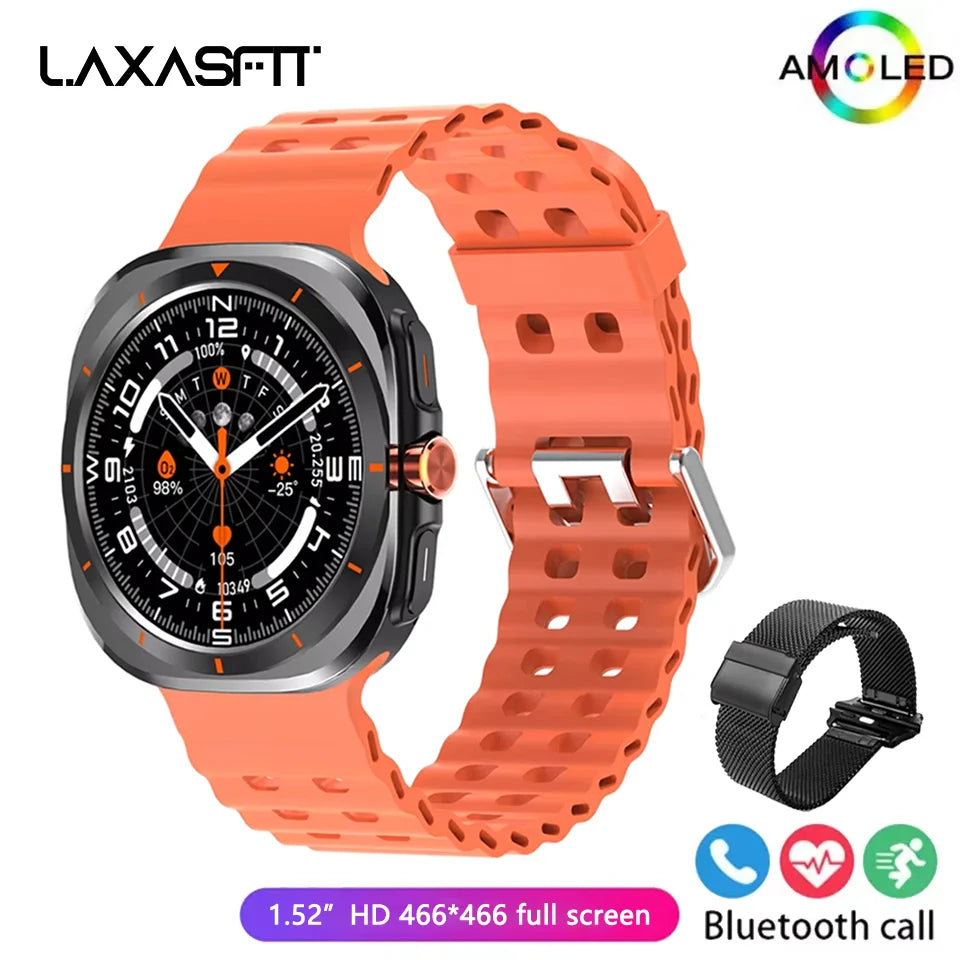 LAXASFIT New GT7 Ultra 1.52-inch HD Large Screen Bluetooth Talk Sports Fitness Smart Watch Men Women Watch Holiday Gift