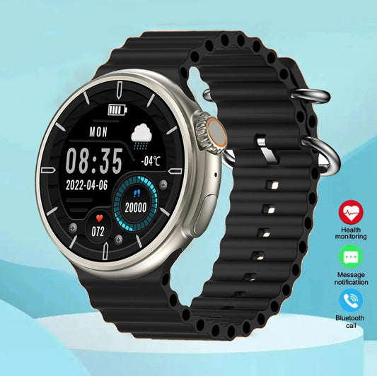 KESHUYOU 2025 New Round Smartwatch Ultra 9 Bluetooth Phone Smartwatch Wireless Charger Sports Smart Watch Android for IOS