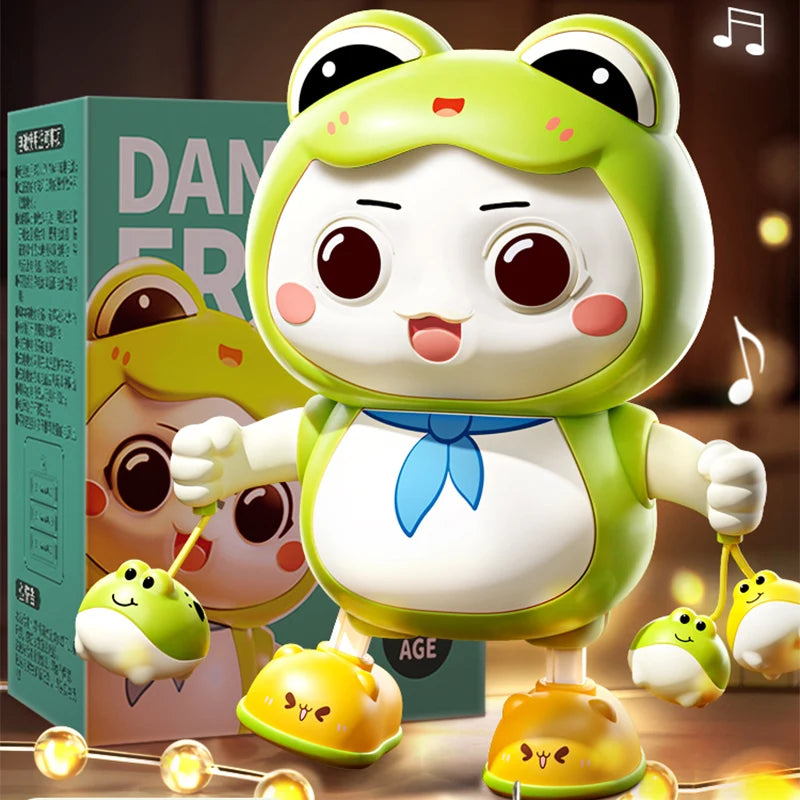 Children Dancing Rabbit Electronic Walking Moving Animals Pet With Music Lighting Girl Interactive Game Frog Kid Toy 3 Year Gift