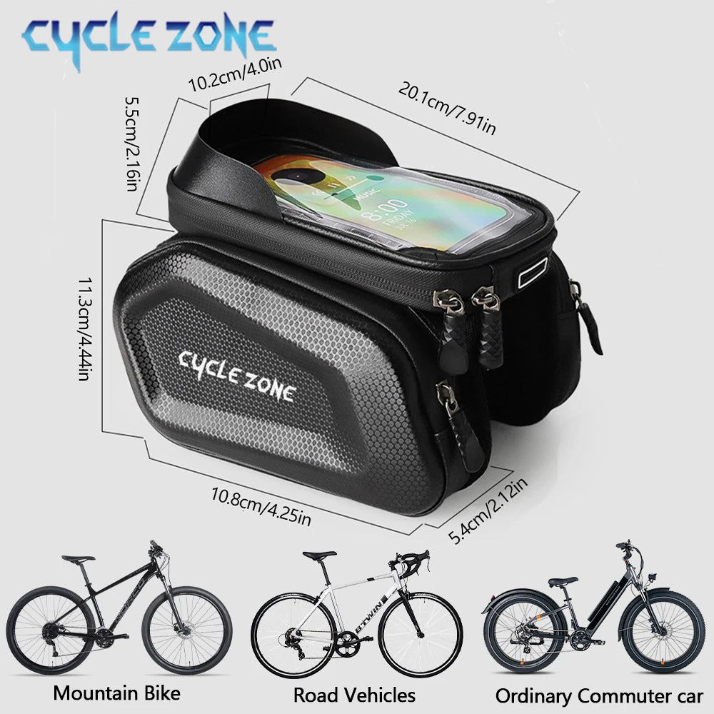 Bicycle Phone Bag Bike Top Front Tube Frame Bags Cycling Front Bag Touch Screen Road MTB Mountain Bike Phone Bags Accessories