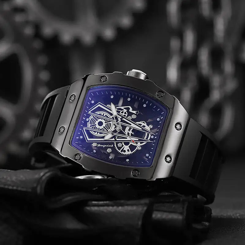 1/2PCS Fashion Men Watches Luxury Large Dial Quartz Watch Casual Silicone Band Men's Sports Watches Reloj Hombre（Without Box）