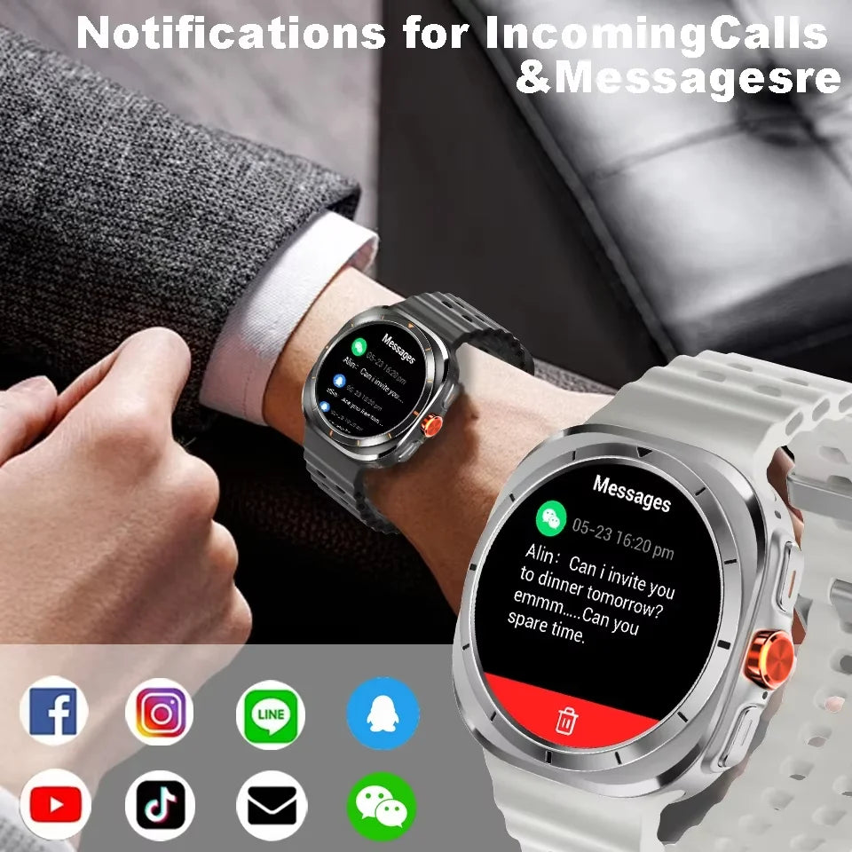 LAXASFIT New GT7 Ultra 1.52-inch HD Large Screen Bluetooth Talk Sports Fitness Smart Watch Men Women Watch Holiday Gift