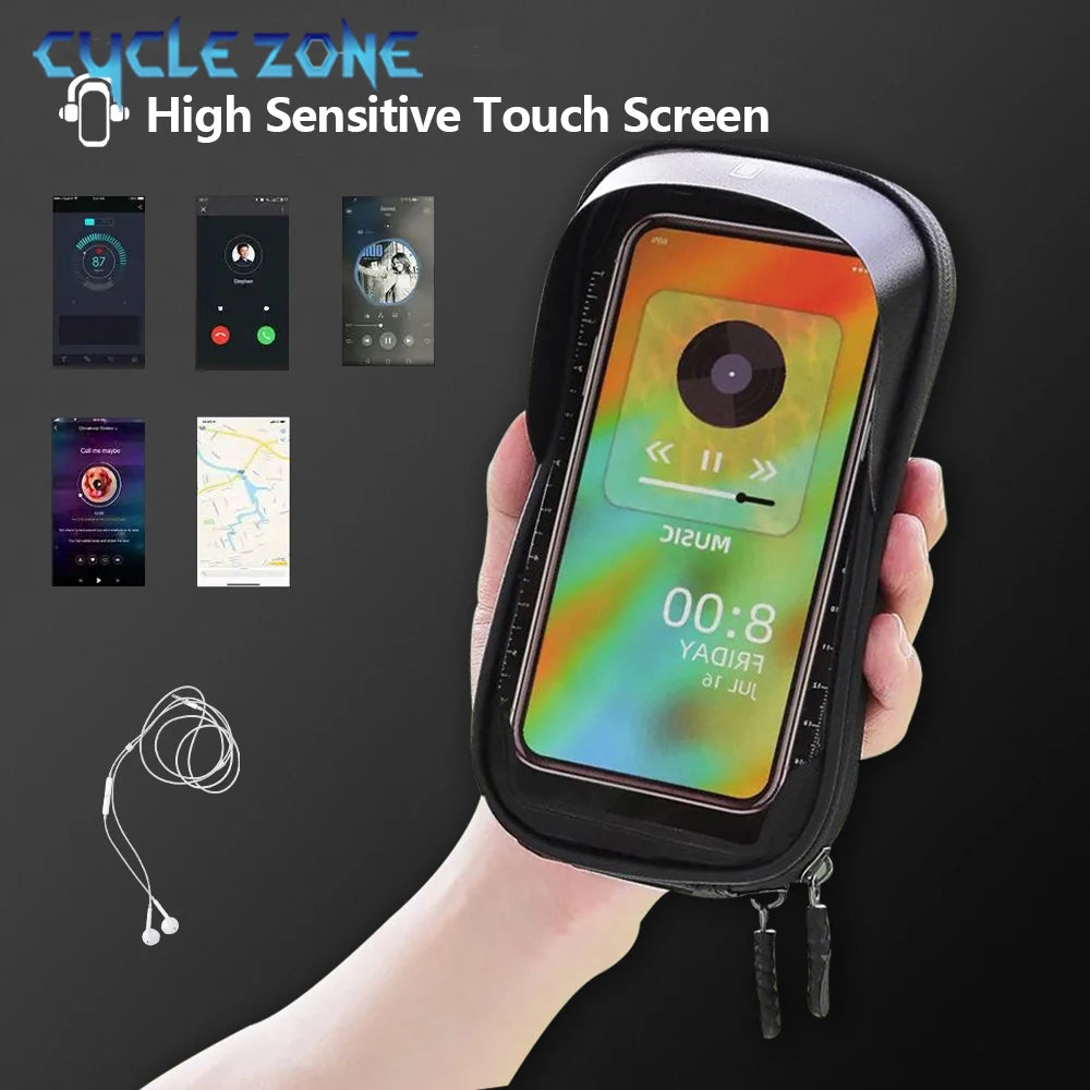 Bicycle Phone Bag Bike Top Front Tube Frame Bags Cycling Front Bag Touch Screen Road MTB Mountain Bike Phone Bags Accessories