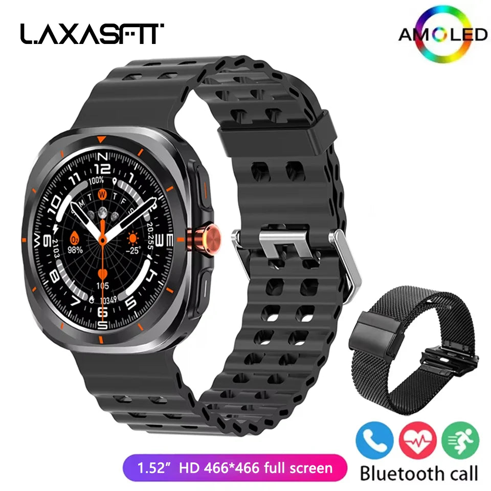 LAXASFIT New GT7 Ultra 1.52-inch HD Large Screen Bluetooth Talk Sports Fitness Smart Watch Men Women Watch Holiday Gift