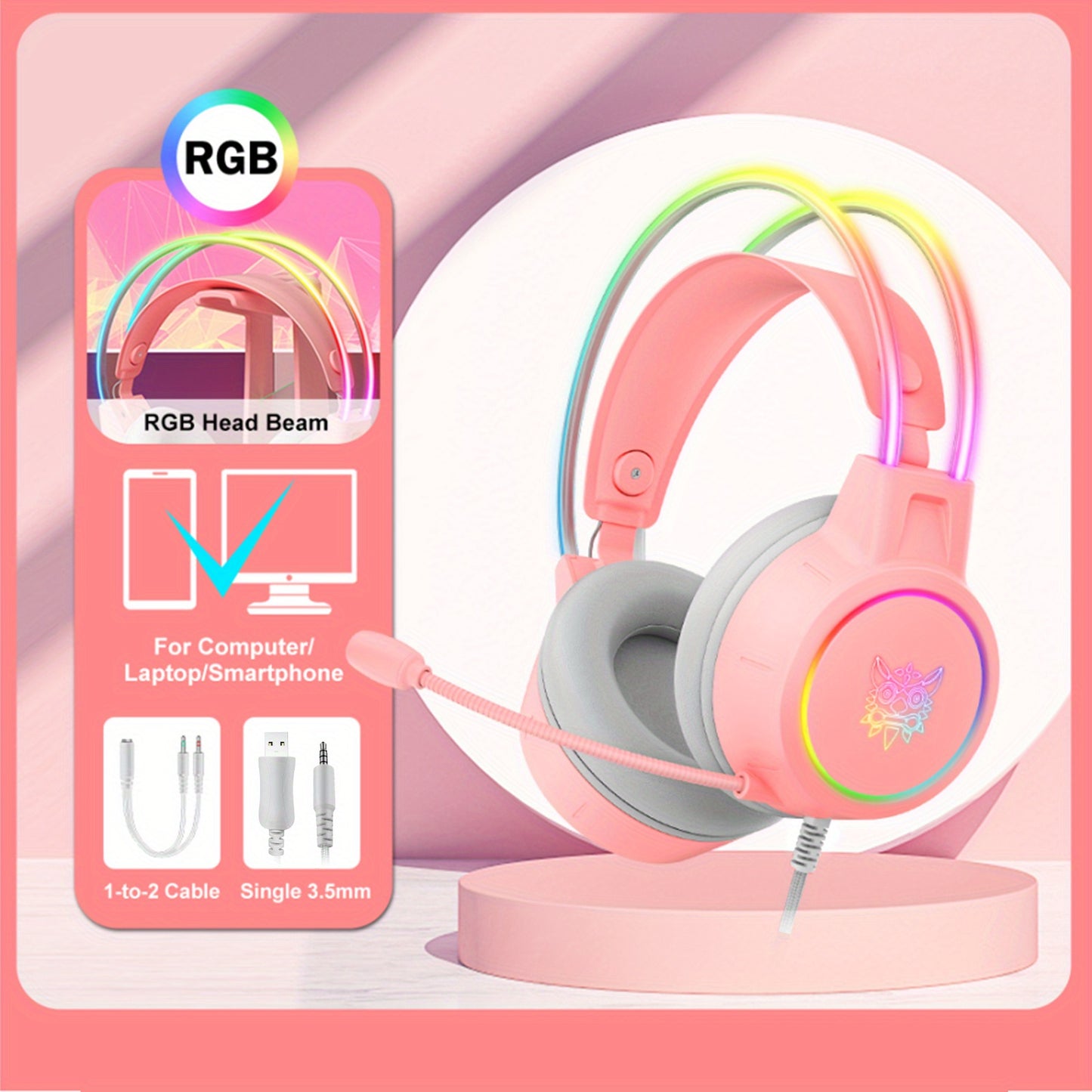 ONIKUMA Gaming Headset with Noise Isolation, High-Fidelity Sound & Built-in Mic for Live Streaming and PC Games