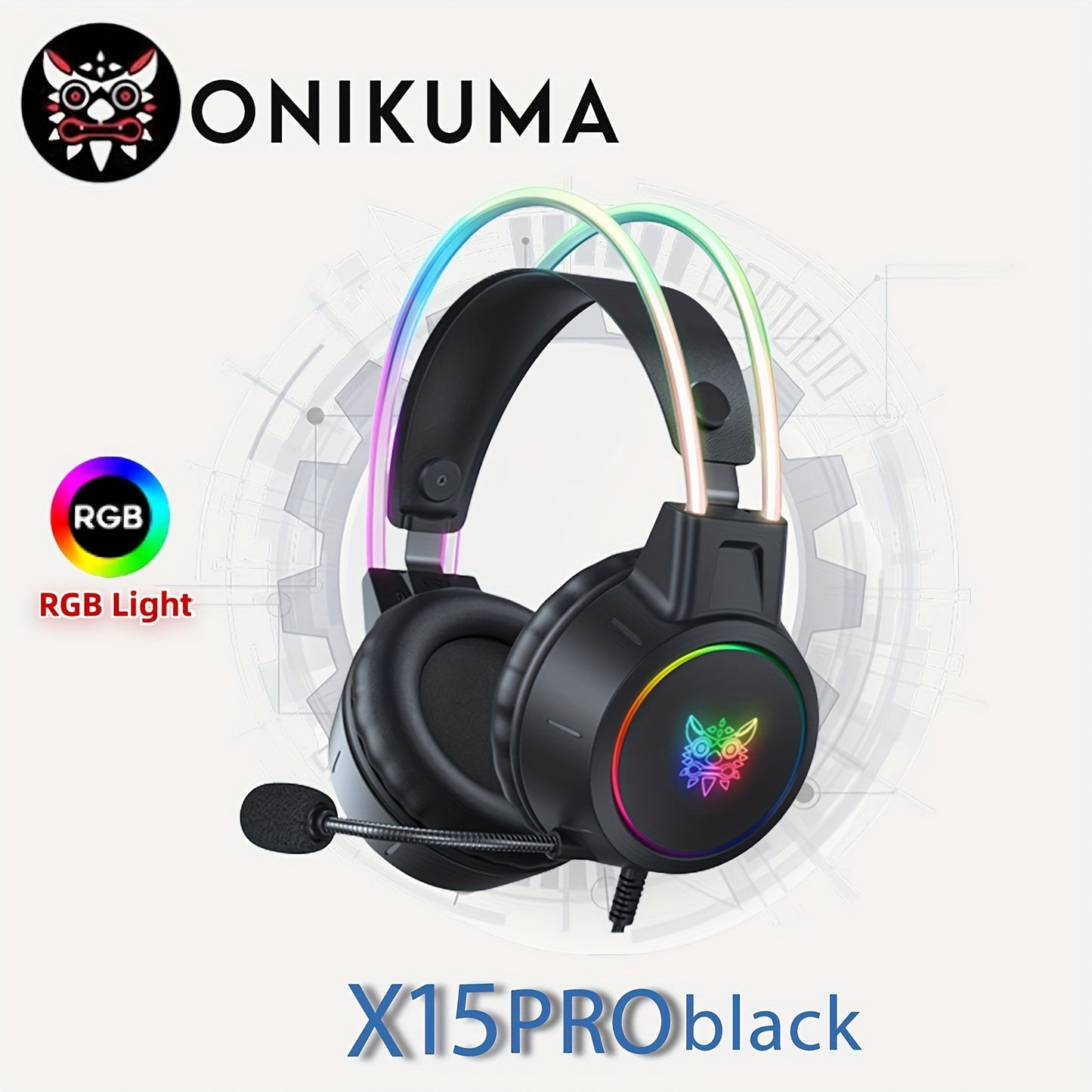 ONIKUMA Gaming Headset with Noise Isolation, High-Fidelity Sound & Built-in Mic for Live Streaming and PC Games